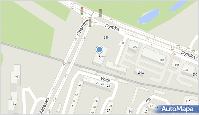 Poznań, Chartowo, 5, mapa Poznania