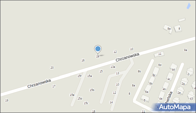 Poznań, Chrzanowska, 14, mapa Poznania