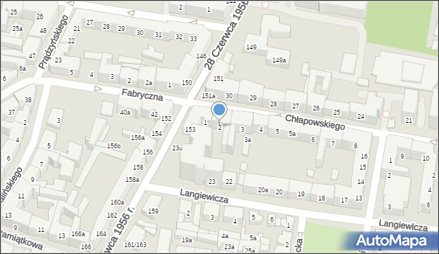 Poznań, Chłapowskiego Dezyderego, gen., 2, mapa Poznania