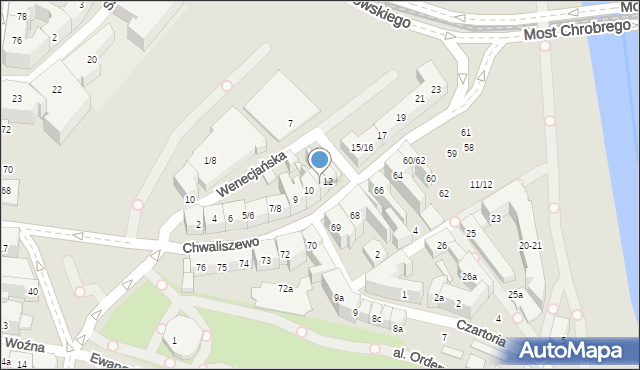 Poznań, Chwaliszewo, 11, mapa Poznania