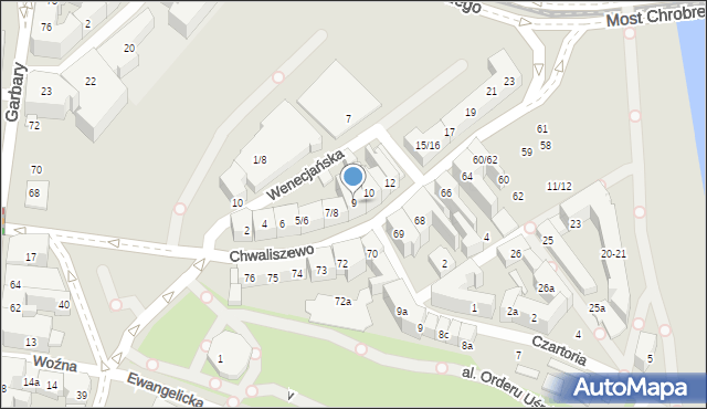 Poznań, Chwaliszewo, 9, mapa Poznania