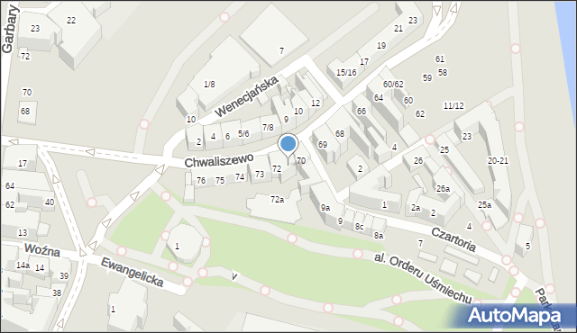 Poznań, Chwaliszewo, 71, mapa Poznania