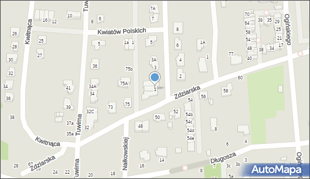 Pruszków, Chabrowa, 1, mapa Pruszków