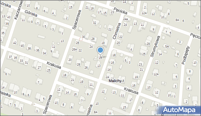 Pruszków, Chmielna, 15, mapa Pruszków