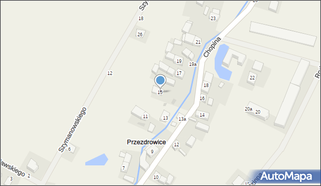 Przezdrowice, Chopina Fryderyka, 15, mapa Przezdrowice