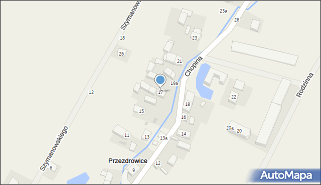 Przezdrowice, Chopina Fryderyka, 17, mapa Przezdrowice