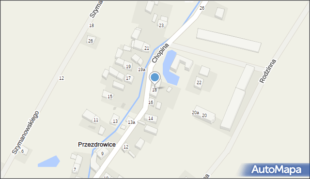 Przezdrowice, Chopina Fryderyka, 18, mapa Przezdrowice