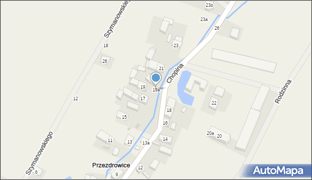 Przezdrowice, Chopina Fryderyka, 19a, mapa Przezdrowice