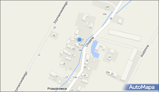 Przezdrowice, Chopina Fryderyka, 20a, mapa Przezdrowice