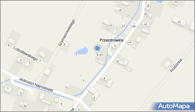 Przezdrowice, Chopina Fryderyka, 7, mapa Przezdrowice