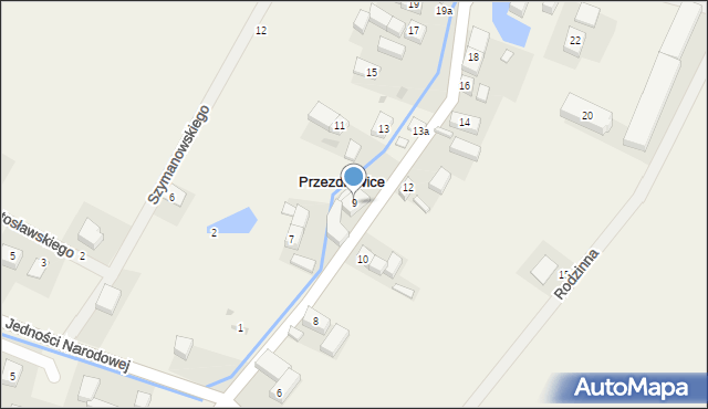 Przezdrowice, Chopina Fryderyka, 9, mapa Przezdrowice