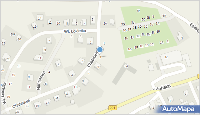 Przywidz, Chabrowa, 3, mapa Przywidz