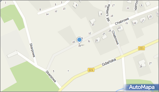 Przywidz, Chabrowa, 33, mapa Przywidz