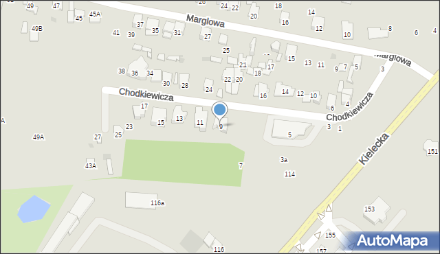 Radom, Chodkiewicza Jana Karola, hetm., 9, mapa Radomia