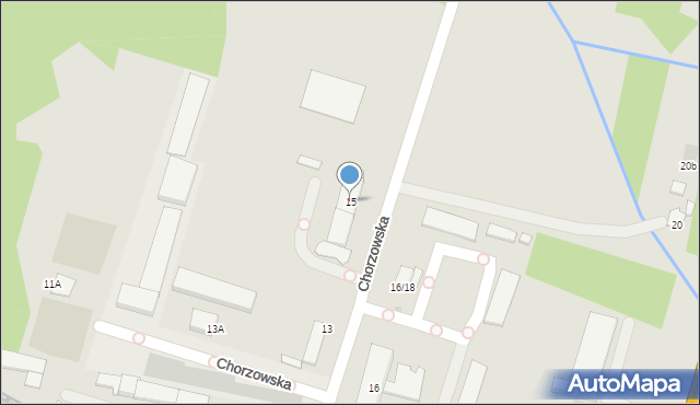 Radom, Chorzowska, 15, mapa Radomia