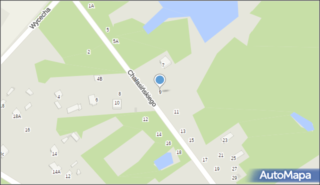 Radom, Chałasińskiego Józefa, 9, mapa Radomia