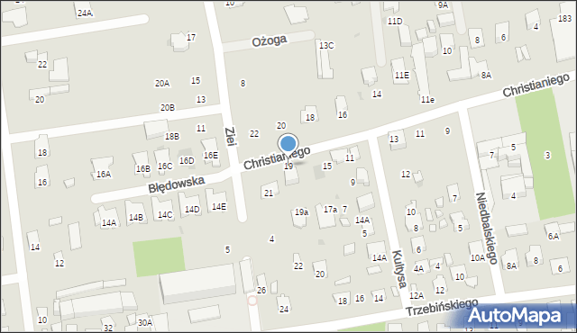 Radom, Christianiego Franciszka Ksawerego, gen., 19, mapa Radomia