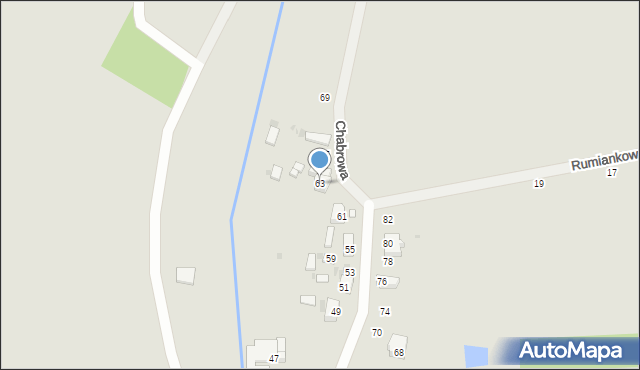 Radomsko, Chabrowa, 63, mapa Radomsko