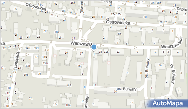 Radzyń Podlaski, Chomiczewskiego, 1, mapa Radzyń Podlaski