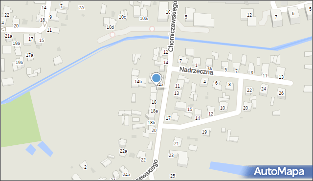 Radzyń Podlaski, Chomiczewskiego, 16, mapa Radzyń Podlaski