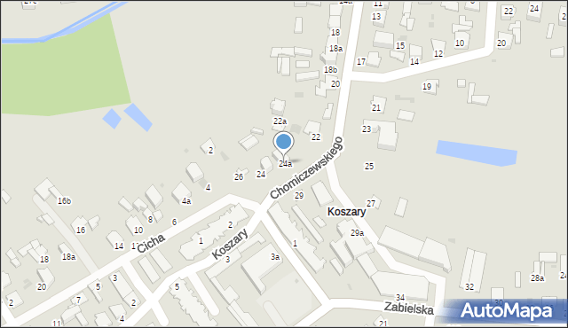 Radzyń Podlaski, Chomiczewskiego, 24a, mapa Radzyń Podlaski