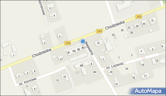 Rataje, Chodzieska, 8C, mapa Rataje