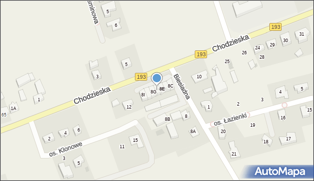 Rataje, Chodzieska, 8F, mapa Rataje