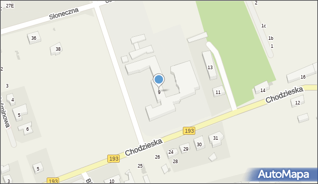 Rataje, Chodzieska, 9, mapa Rataje