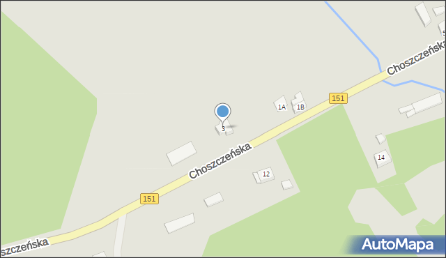 Recz, Choszczeńska, 3, mapa Recz