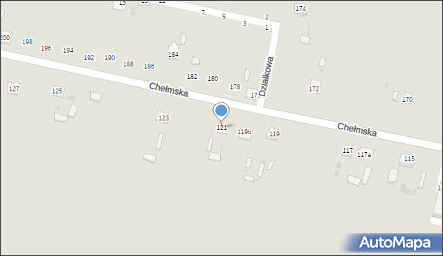 Rejowiec Fabryczny, Chełmska, 121, mapa Rejowiec Fabryczny