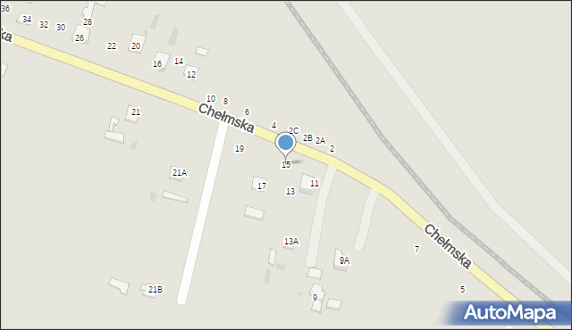 Rejowiec Fabryczny, Chełmska, 15, mapa Rejowiec Fabryczny