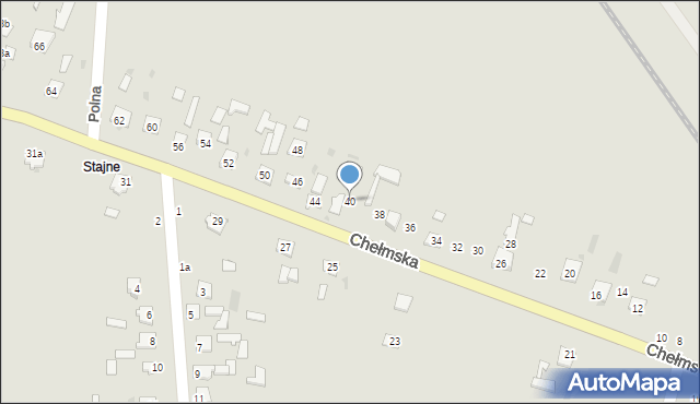 Rejowiec Fabryczny, Chełmska, 40, mapa Rejowiec Fabryczny