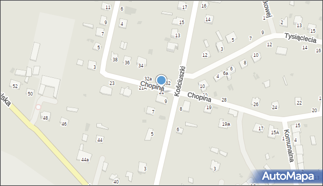 Rejowiec Fabryczny, Chopina Fryderyka, 21, mapa Rejowiec Fabryczny