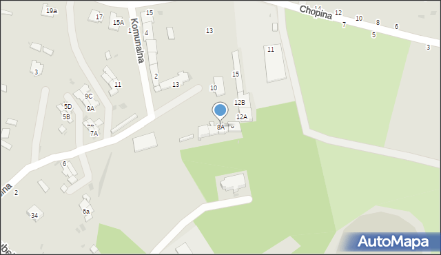 Rejowiec Fabryczny, Chopina Fryderyka, 8A, mapa Rejowiec Fabryczny