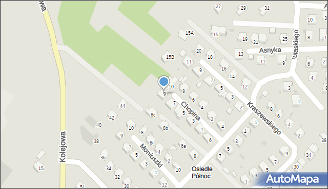 Ropczyce, Chopina Fryderyka, 9, mapa Ropczyce