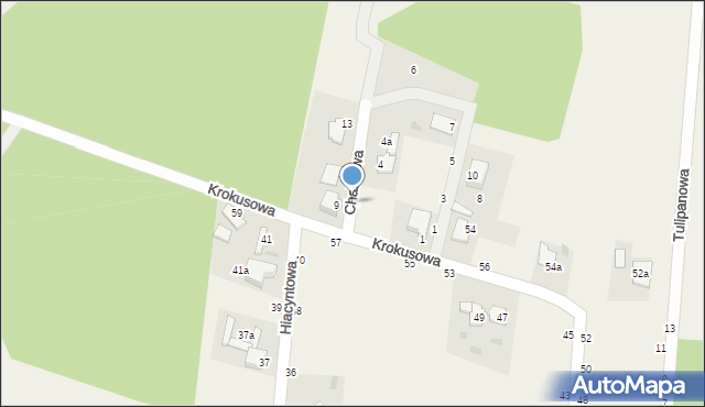 Rożno-Parcele, Chabrowa, 11, mapa Rożno-Parcele