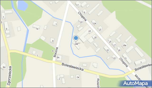 Ruszów, Chopina Fryderyka, 14a, mapa Ruszów