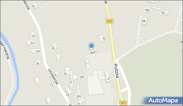 Rybnik, Chrószcza Franciszka, 14H, mapa Rybnika