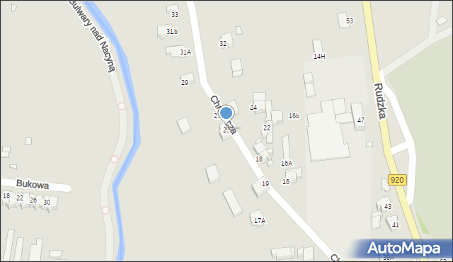 Rybnik, Chrószcza Franciszka, 25, mapa Rybnika