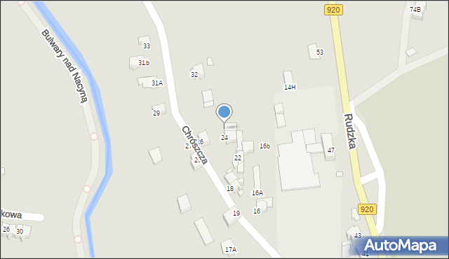 Rybnik, Chrószcza Franciszka, 26A, mapa Rybnika