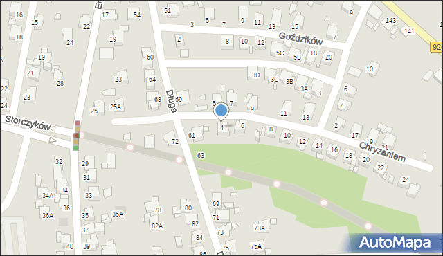 Rybnik, Chryzantem, 4, mapa Rybnika