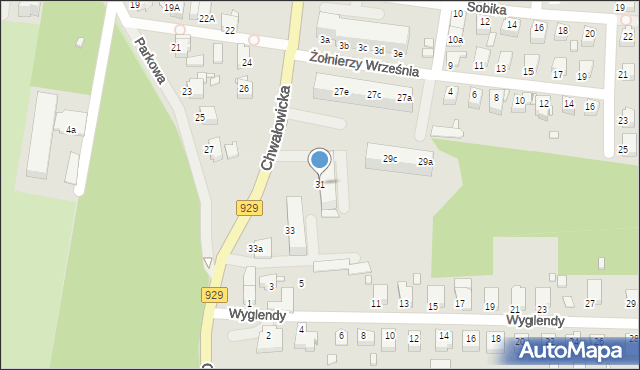 Rybnik, Chwałowicka, 31, mapa Rybnika