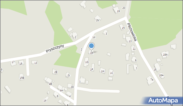 Rybnik, Chwałęcicka, 1A, mapa Rybnika