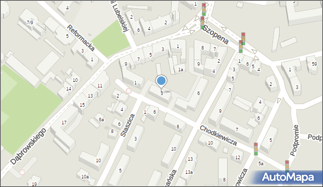 Rzeszów, Chodkiewicza Jana Karola, hetm., 3, mapa Rzeszów