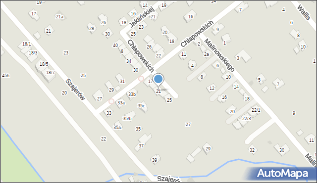 Rzeszów, Chłapowskich Anny i Zygmunta, 21, mapa Rzeszów