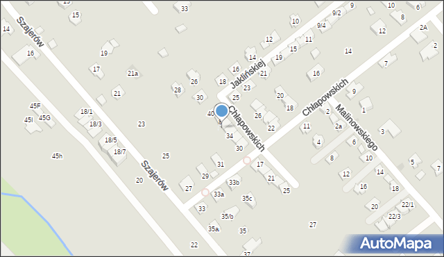 Rzeszów, Chłapowskich Anny i Zygmunta, 36, mapa Rzeszów