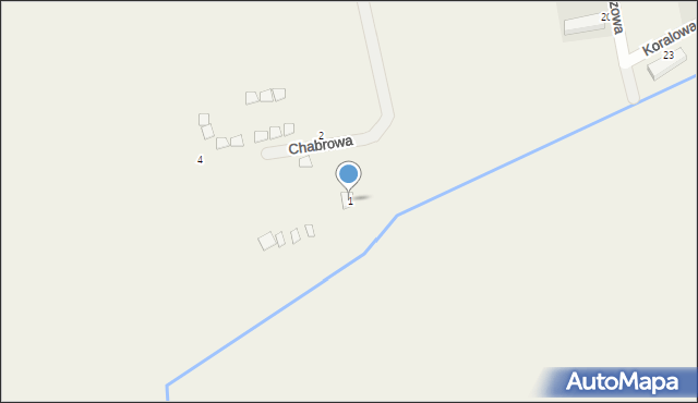 Sarbinowo, Chabrowa, 1, mapa Sarbinowo