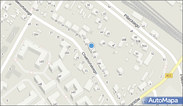 Siedlce, Chełmońskiego Józefa, 18, mapa Siedlce