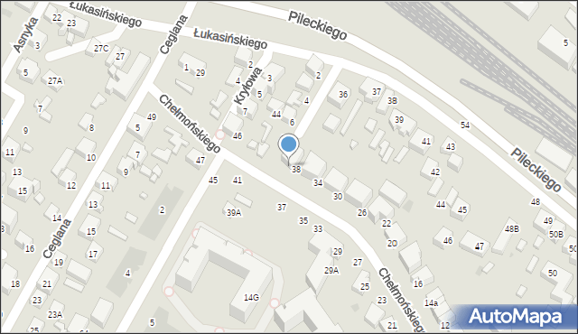 Siedlce, Chełmońskiego Józefa, 40, mapa Siedlce