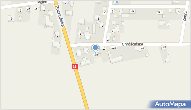 Siemianice, Chróścińska, 12b, mapa Siemianice